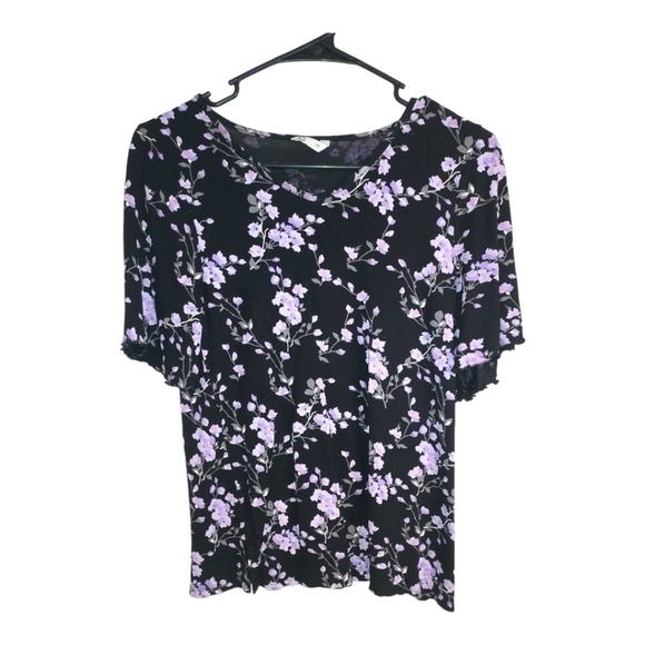 Cubase C floral exagerated ruffle clubwear top sz XS - Picture 1 of 8